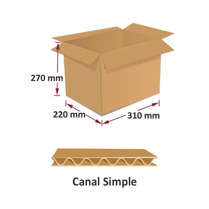 Cajas de cartón 310 x 220 x 270 mm 
