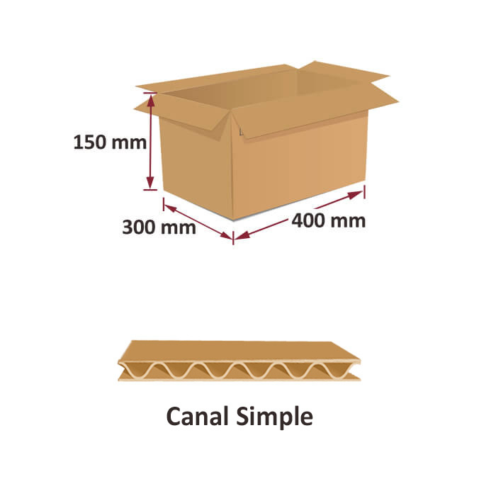Caja de Embalaje 400 x 300 x 150 mm