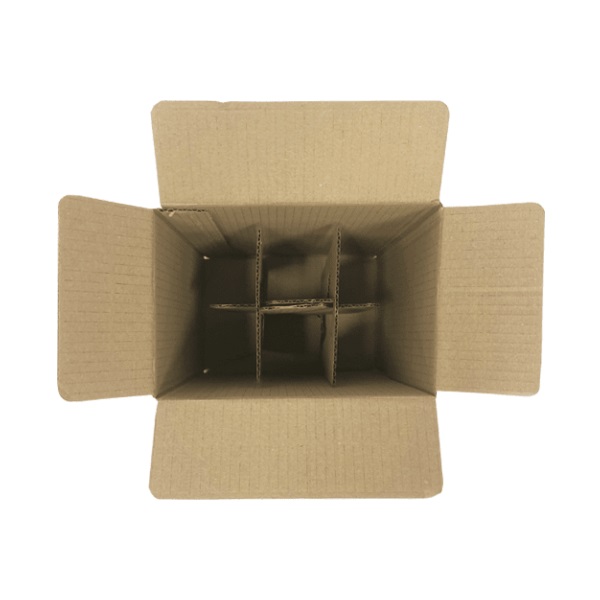 Muestra de caja para 6 botellas de cerveza