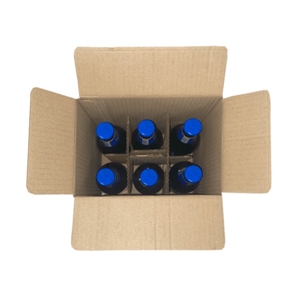Muestra de caja para 6 botellas de cerveza