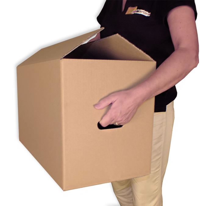 Cajas de cartón 630 x 300 x 350 mm. Con Asas
