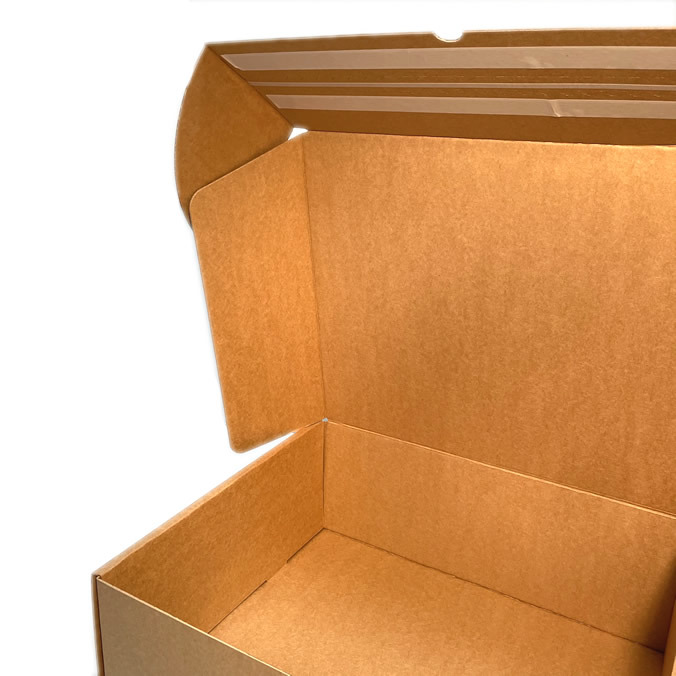 Caja Ecommerce doble envío 350 x 250 x 150 mm. Doble cierre adhesivo + apertura por tira de rasgado