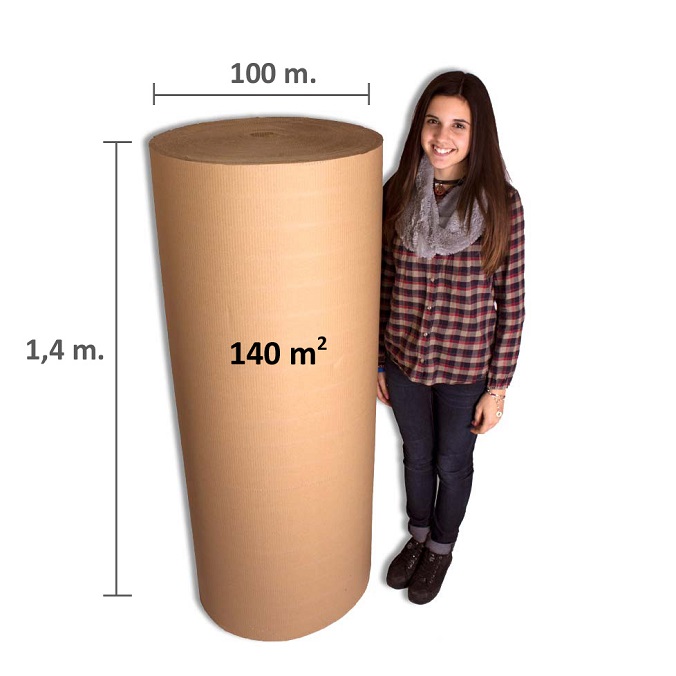 Bobina Cartón Ondulado 140 cm - Protección