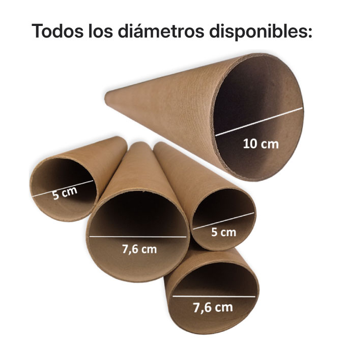Tubo cartón 100 x 1200 mm. Marrón 